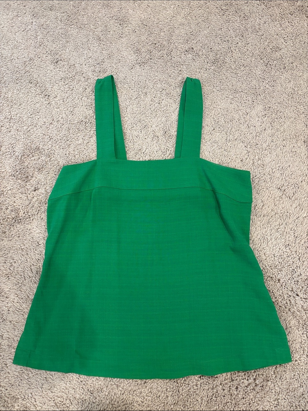 Emily McCarthy Green Square-Neck Tank Top XS